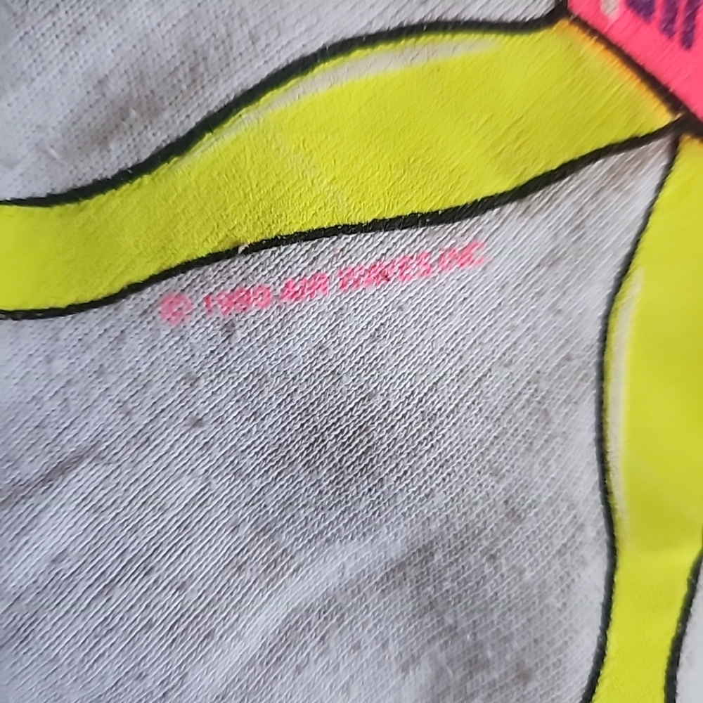 White Graphic Sweatshirt with Cartoon Print - Picture 4 of 13